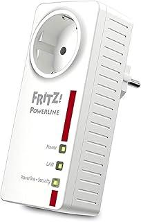 AVM FRITZ!Powerline 1220E Adapter (1.200 MBit/s, 2 x Gigabit-LAN, ideal für NAS-Anwendungen und HD-Streaming)