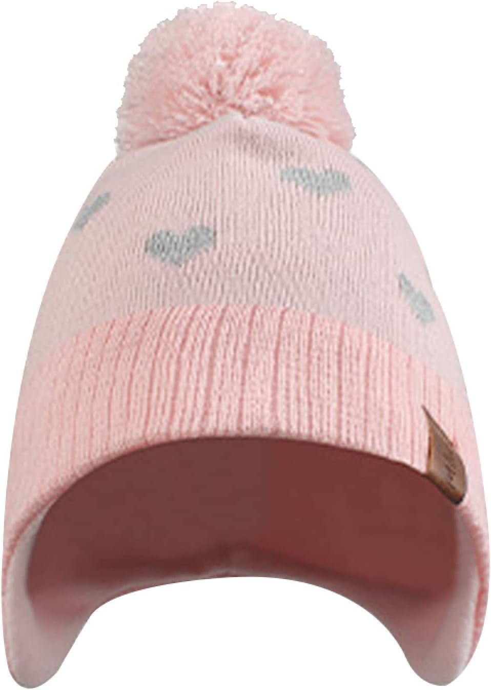 Winter Kids Earflap Beanie Girls Stripe Knitted Warm Hat for Boy Beanies（8-24 Months）