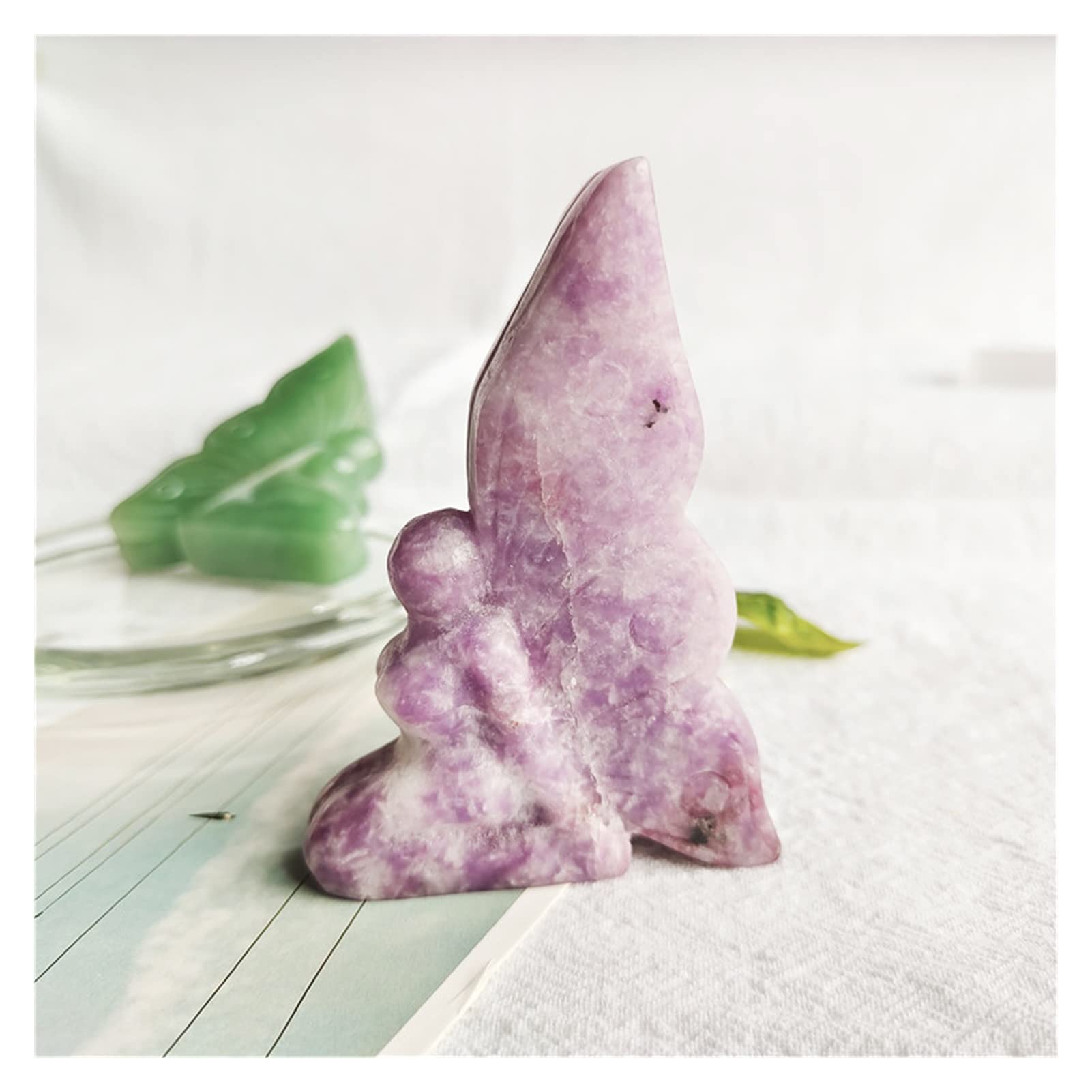 Cristal de lépidolite naturelle papillon pour apaiser l'esprit et décorer la maison