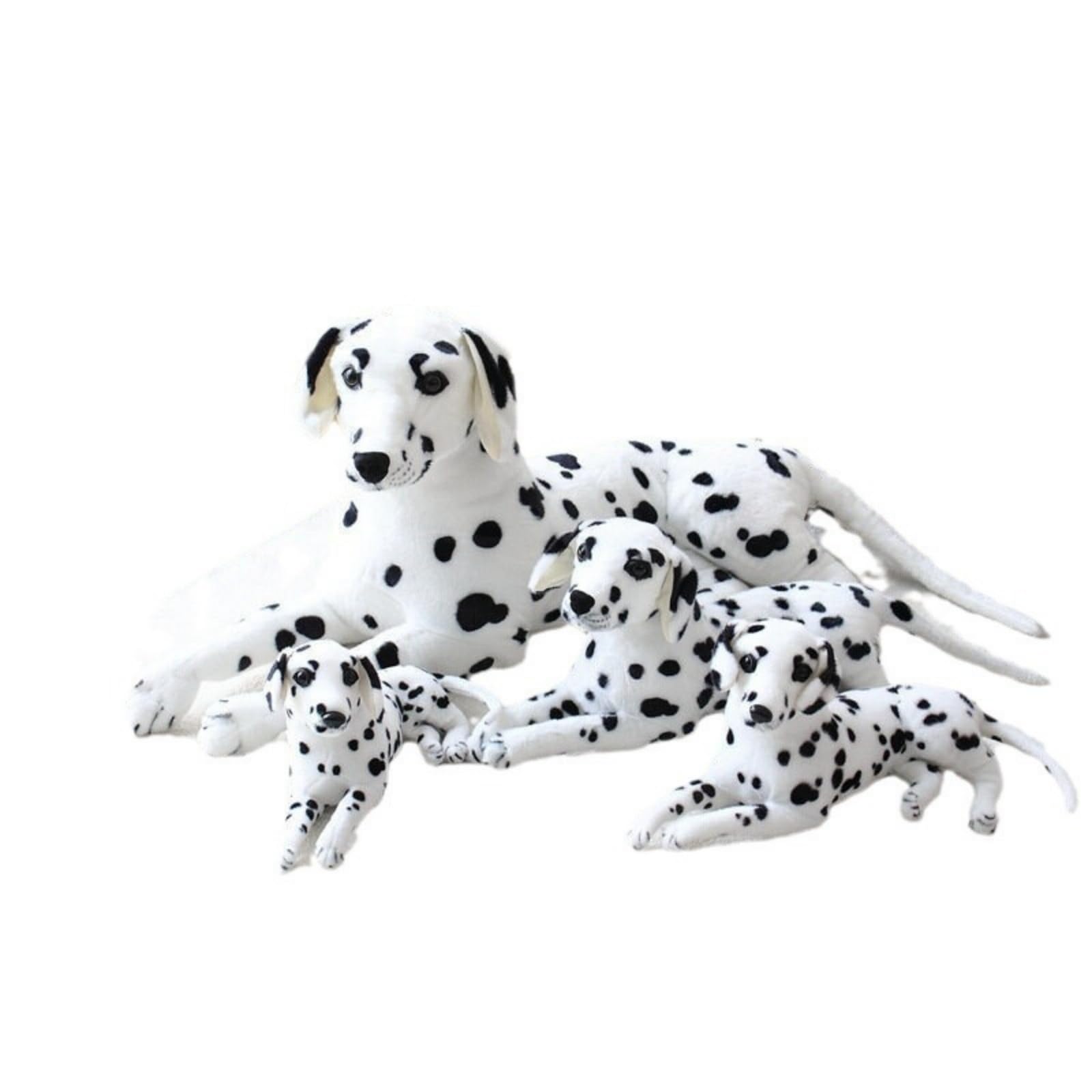 Dalmatiner Plüschtier, liegende Form in Mehreren Größen, realistischer gefleckter Hund Stofftier,Das Kuscheltier für Kinder und Erwachsene, als Geschenk und Wohnzimmerdekoration (75 cm)