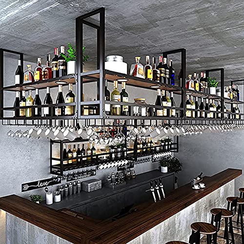 Estante para vino industrial de hierro y madera 80 cm miniatura 4