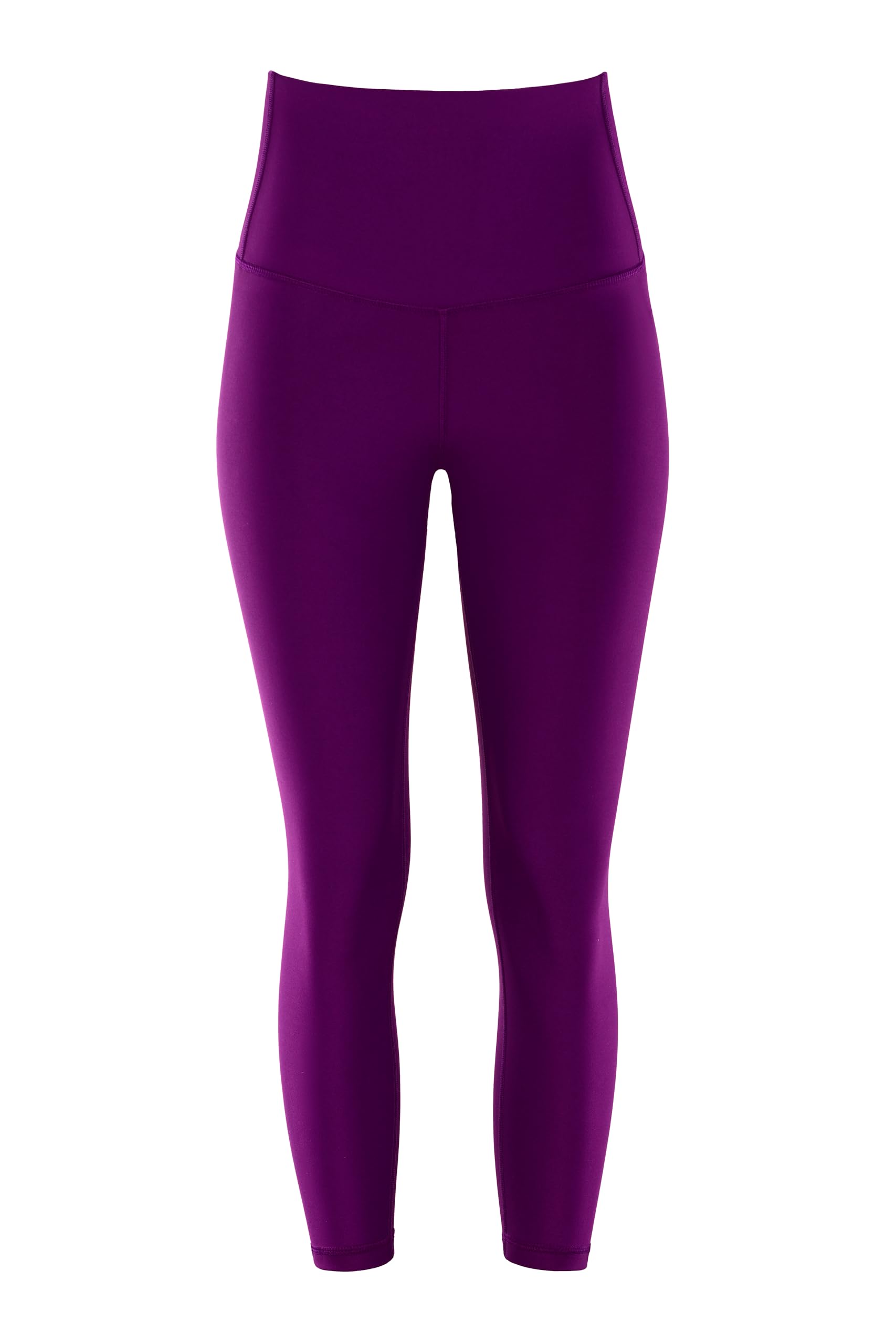 WINSHAPE Women's Functional Comfort 7/8 Tights Hwl317c High Waist with V-Shape Appliqué and Core Waistband Dark Plum
