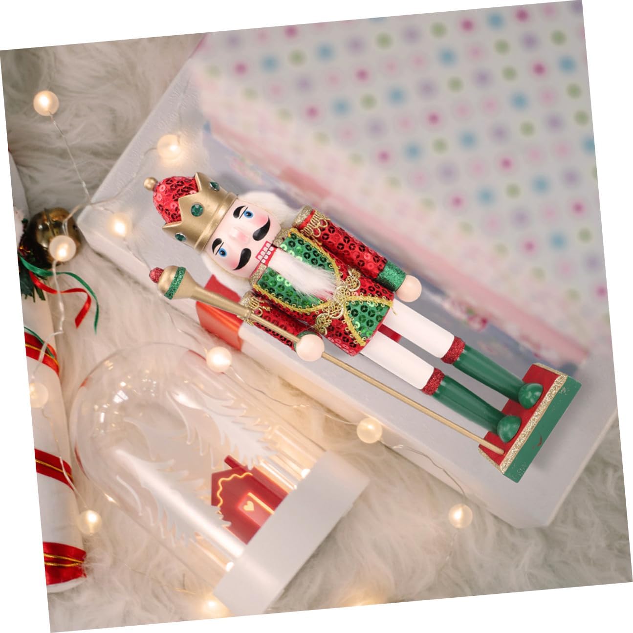 GALPADA Christmas Nutcracker Figure Wooden Nutcracker Soldier Figurine for Christmas Home and Table Décor