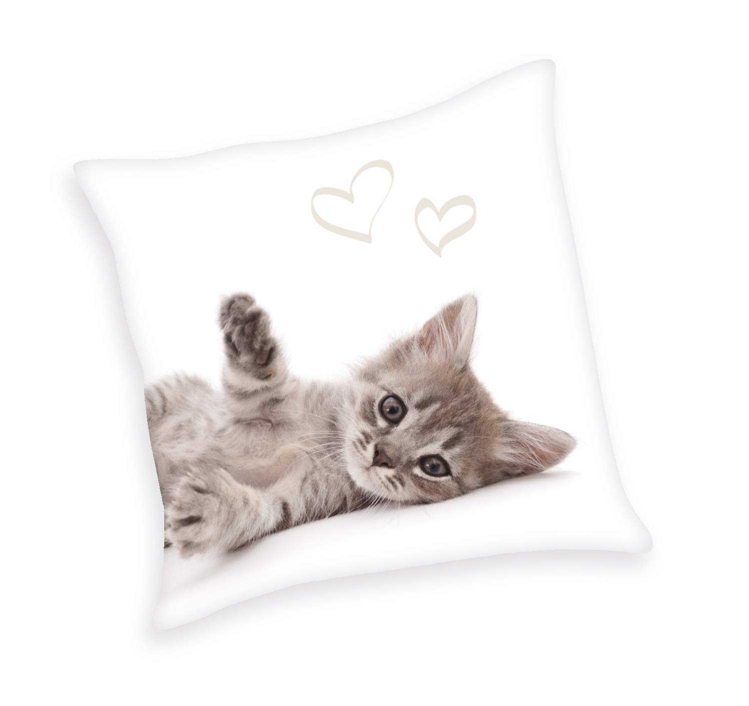 Herding Decorative Pillow, Polyester, White/Beige, 40 x 40 cm