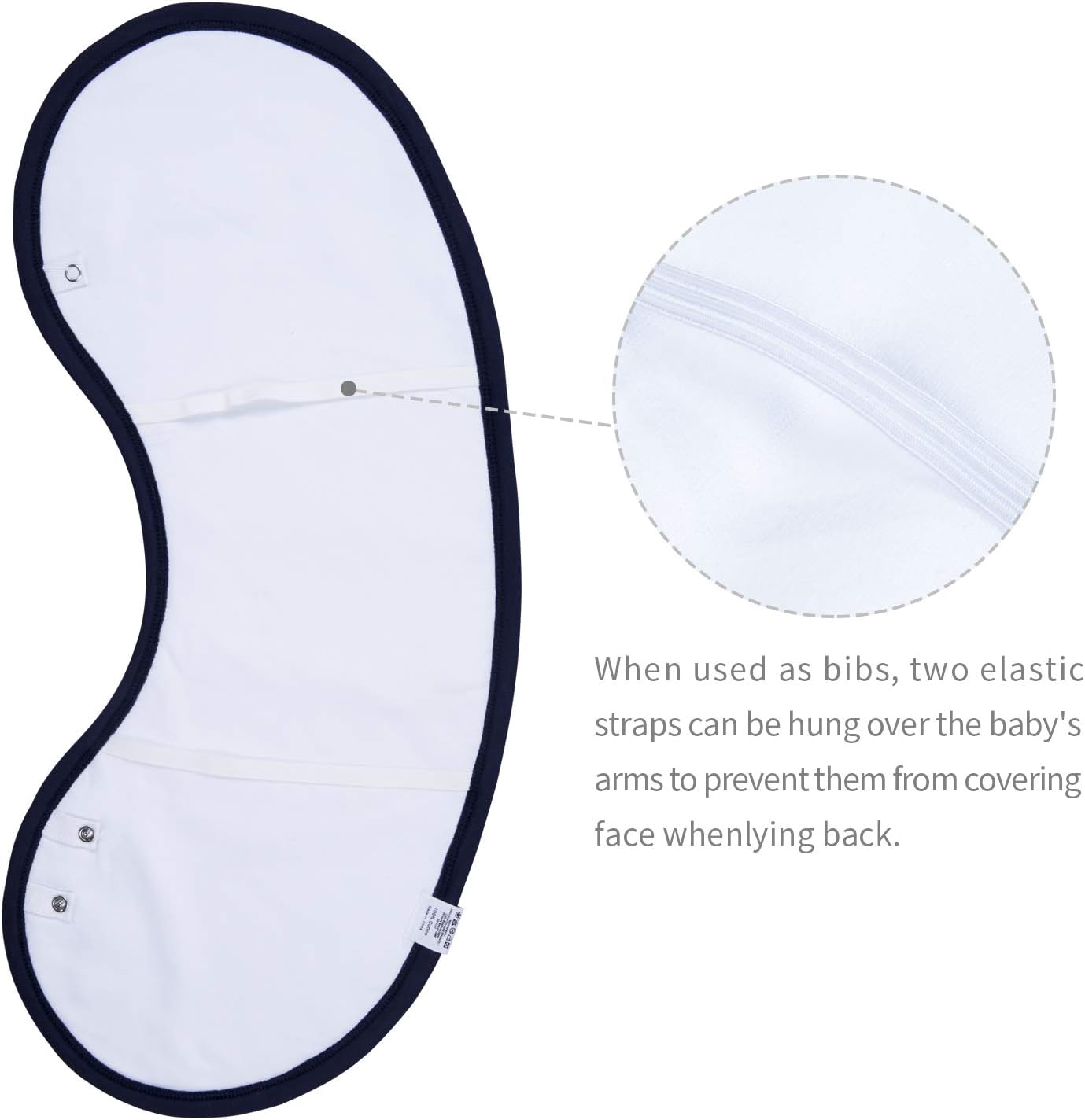 BIG ELEPHANT Baby Burp Cloth Drooling Bibs Set- Soft Absorbent Burping Rags Teething Bib for Boys Girls 8 Pack : Baby