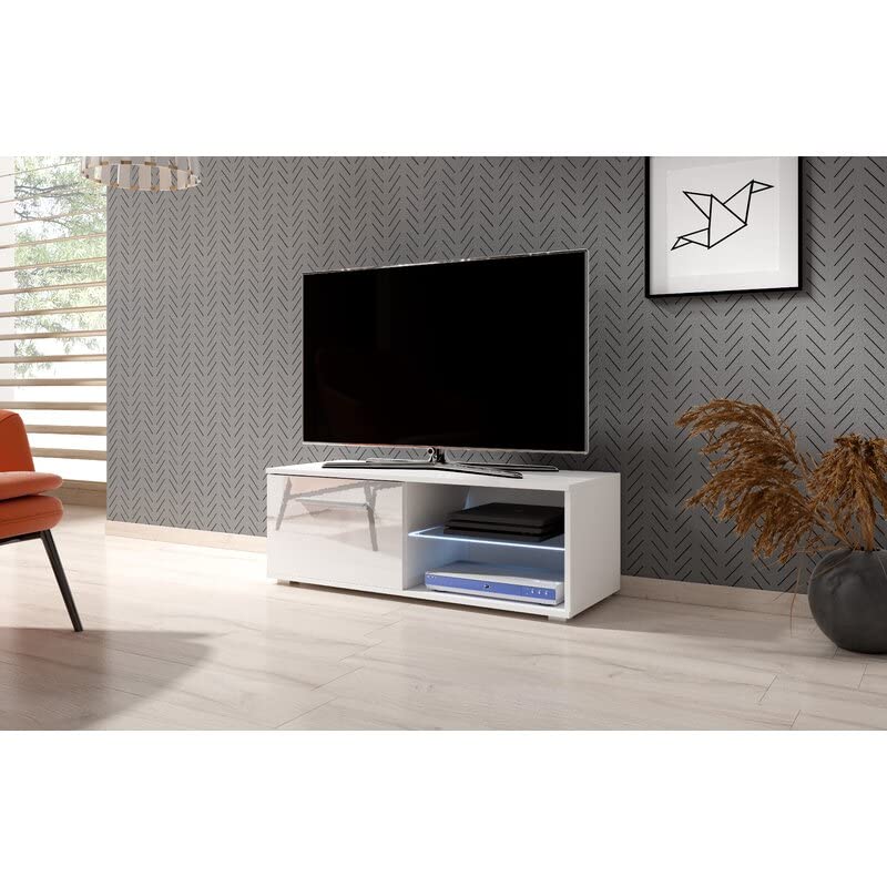 NISHAL Furniture Wall Mounttv Cabinet Plywood TV Entertainment Unit Living Room Furniture TV Upto65 Inch, White