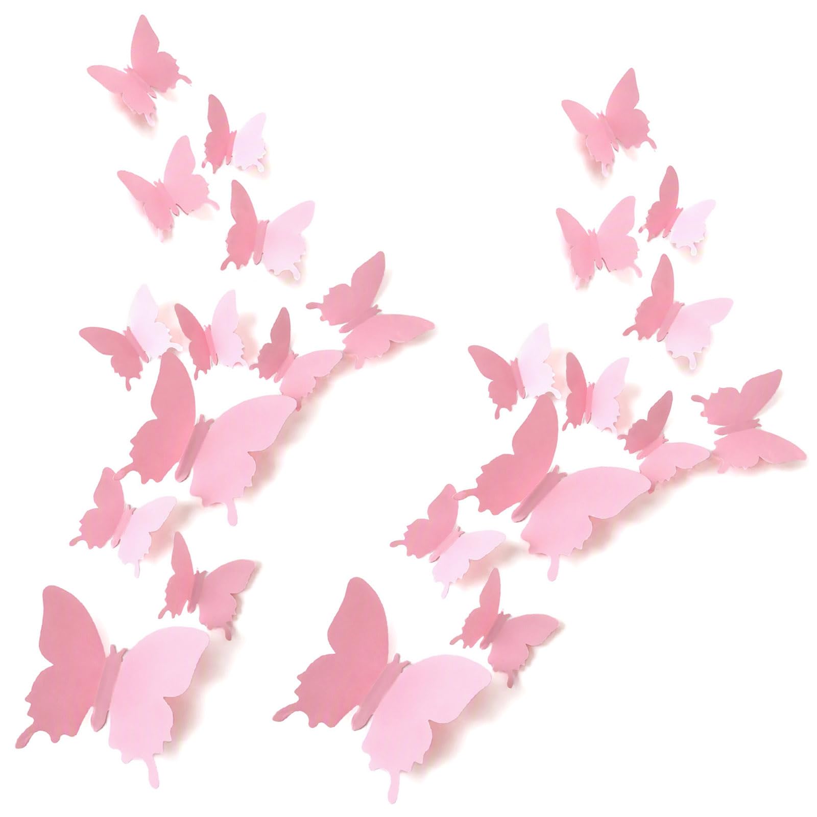 24pcs Butterfly wall Decoration, Nursery Decor Girl Butterfly wall Stickers