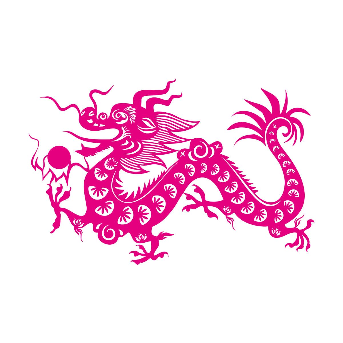 Chinese Dragon Fantasy Mascot China Wall Decals 72x111.5cm Personalized Customization Extra Large Rosered โ image 1