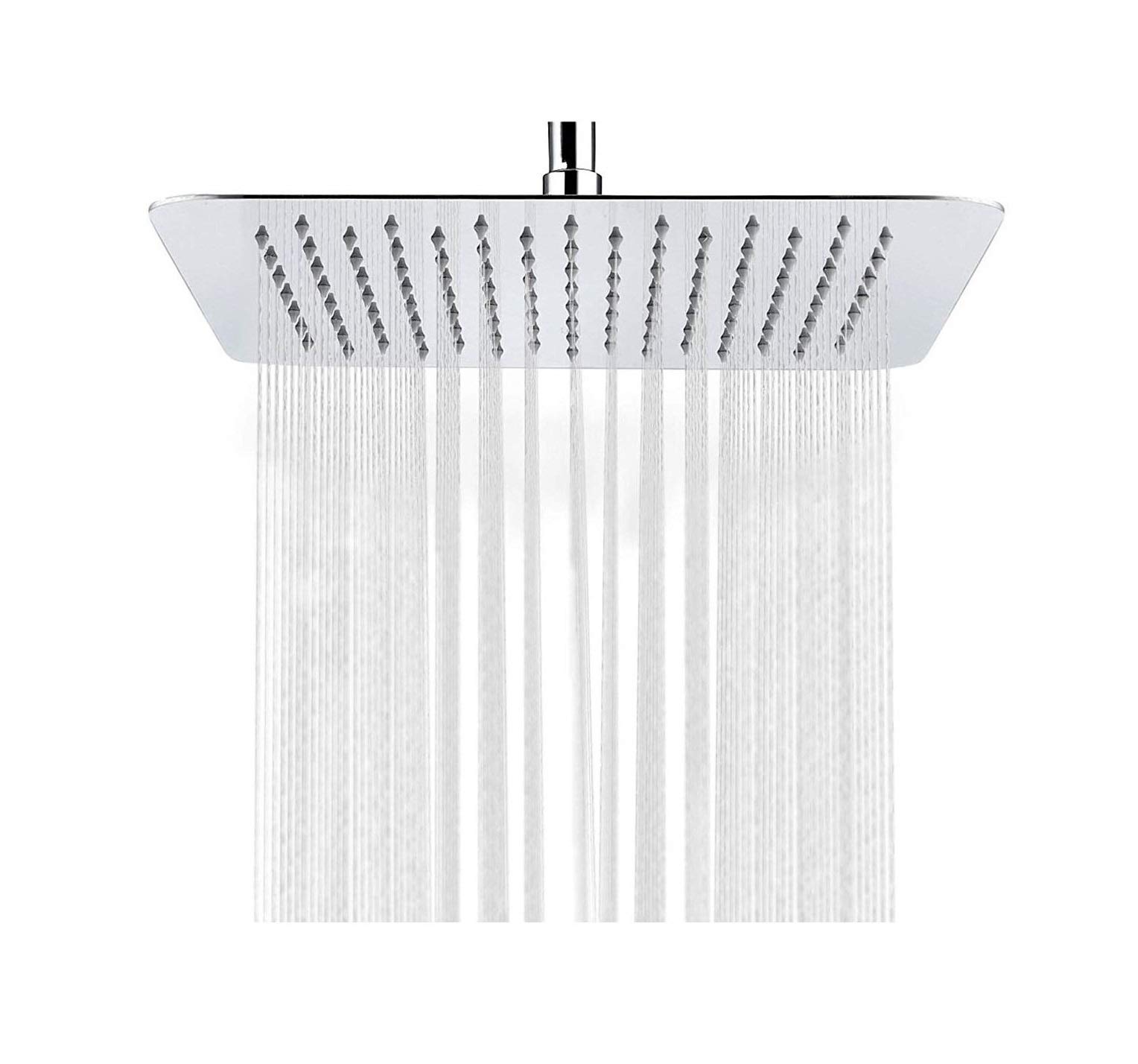 MLD ets Massager & Rain Spray Shower Head Stainless Steel 304 Ultra Slim Shower 8 x 8 inch Without Rod