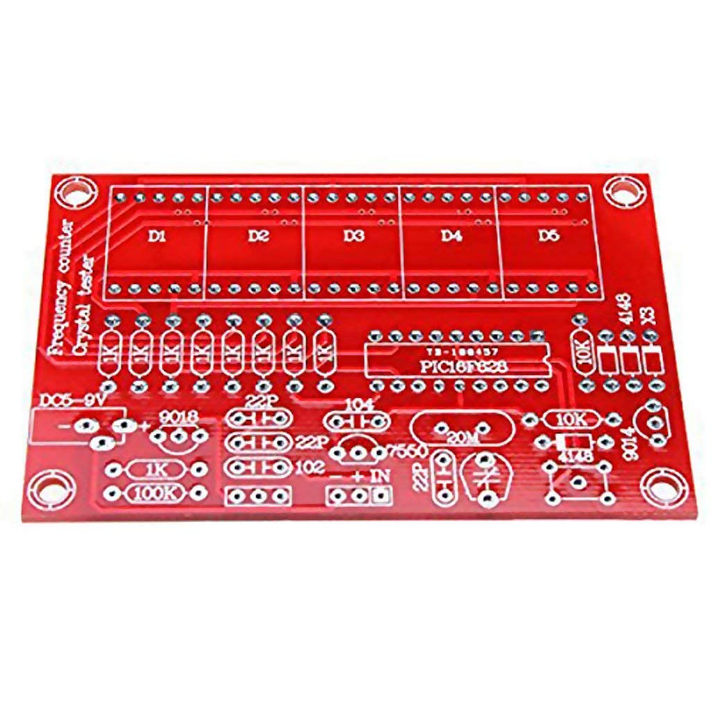 ARCELI Medidor de Frecuencia Digital LED 1Hz-50MHz Kit de Probador Oscilador de Cristal