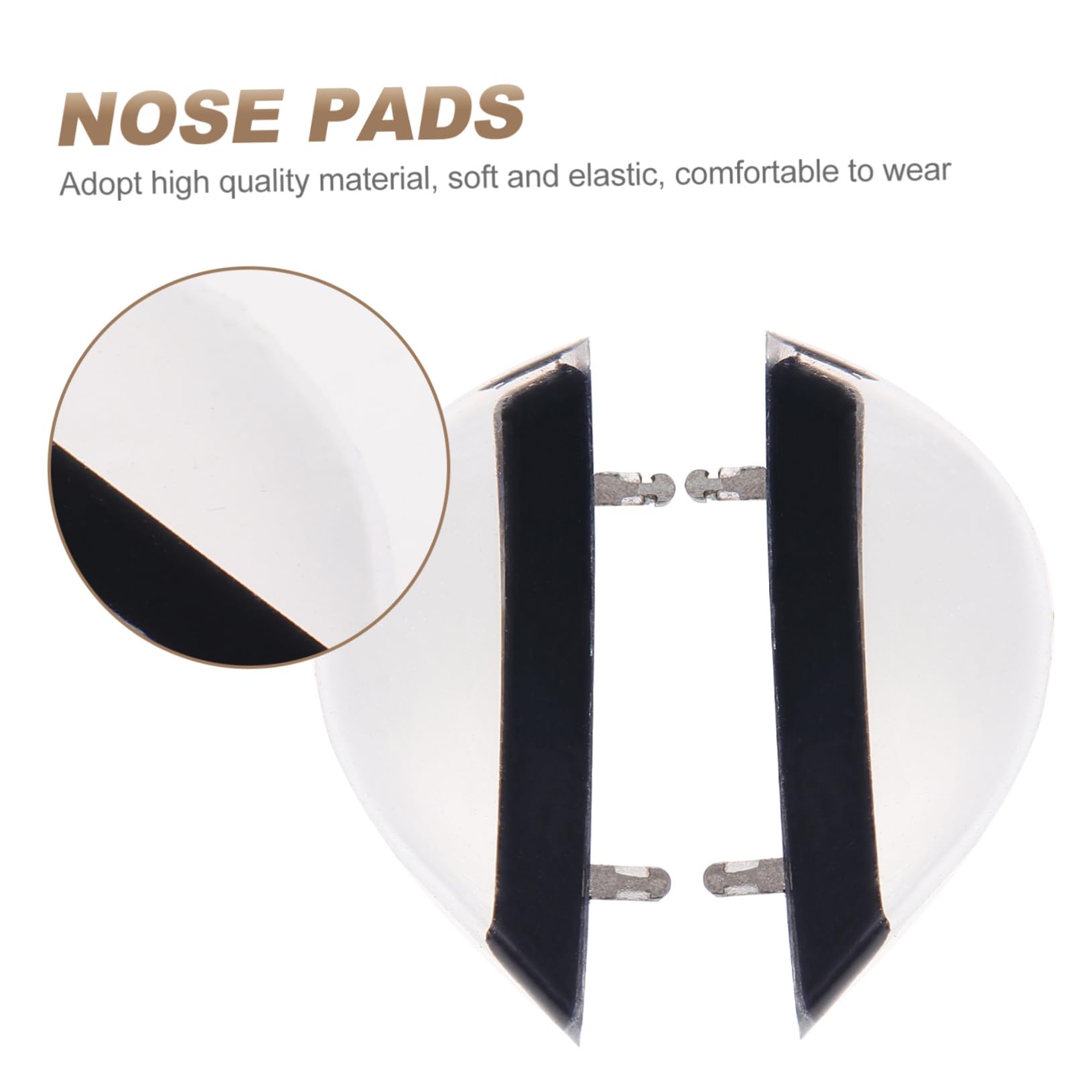 FOMIYES 3 Set Naselli Per Occhiali Inserti Naso Naselli Antiscivolo Nasello Per Occhiali Naselli Creativi Accessorio Per Occhiali Naselli Semplici Gel Di Silice Bianca 10 Paia*3