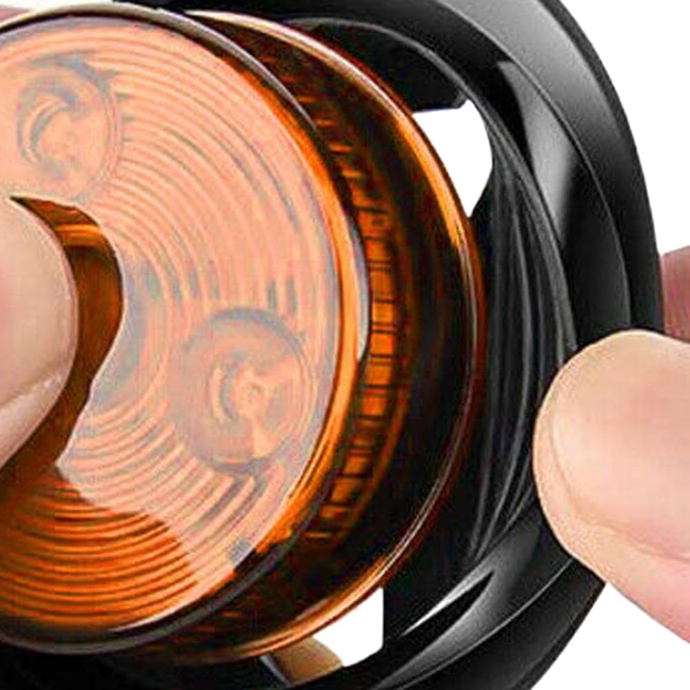 2 uds 2 pulgadas 4 LED luz de posición lateral de remolque ámbar redonda