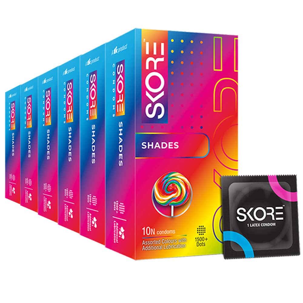 Skore Condoms - 10 Count (Pack Of 6, Shades)-image-21