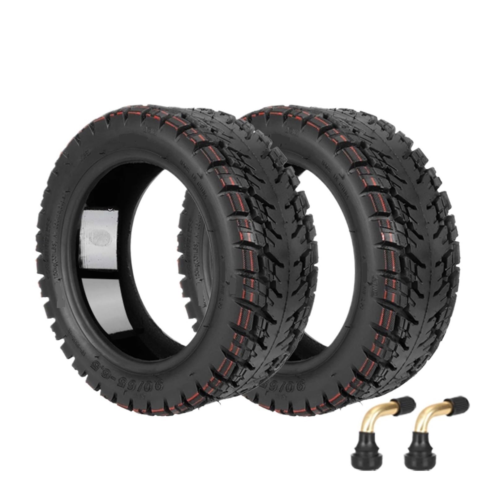IOLKHFK 2Pcs 90/65-6.5 Self-healing Tubeless Tires With Valve, Compatible For Dualtron Thunder Kaabo Wolf Scooters Built-in Self-repair Live Glue Accessories