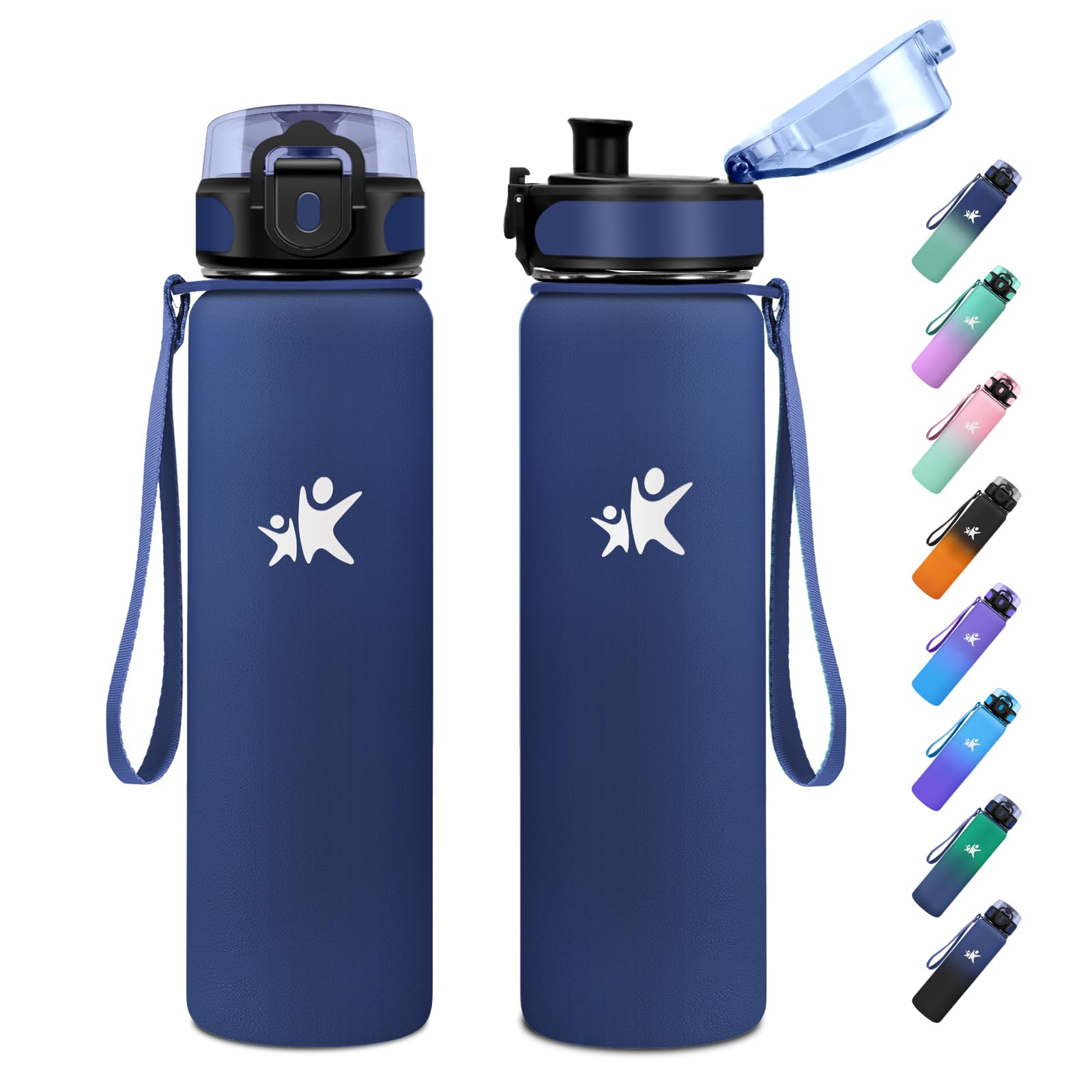 JAPORIA Insulated Bottle 1L BPA-Free Double-Walled Thermal Bottle for Boys Girls Outdoor L'école Sport