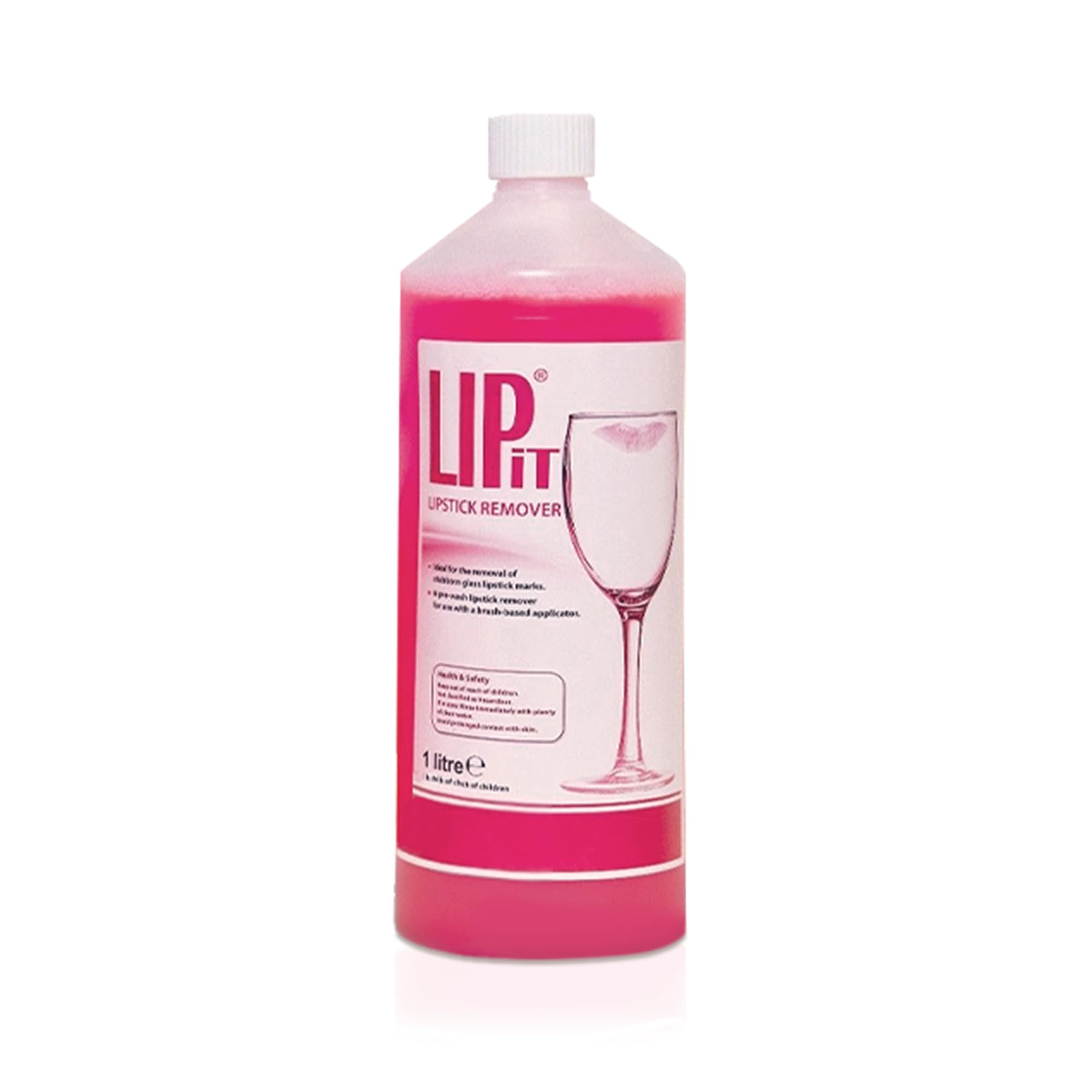 We Can Source It Ltd - Lipit Lipstick Remover for Glassware - Powerful 1 Litre Liquid Formula for Removing Lipstick & Grease Marks from Glasses - Ideal for Bars, Restaurants and Catering Use