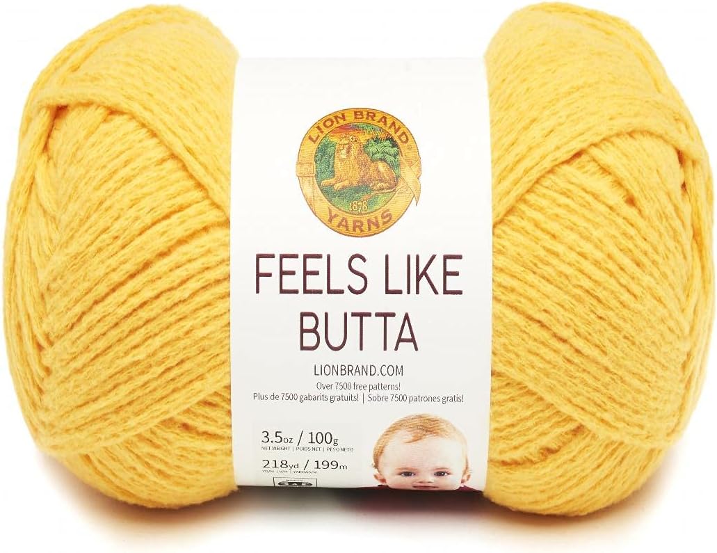 Lion Brand Feels Like Butta Yarn-Yellow