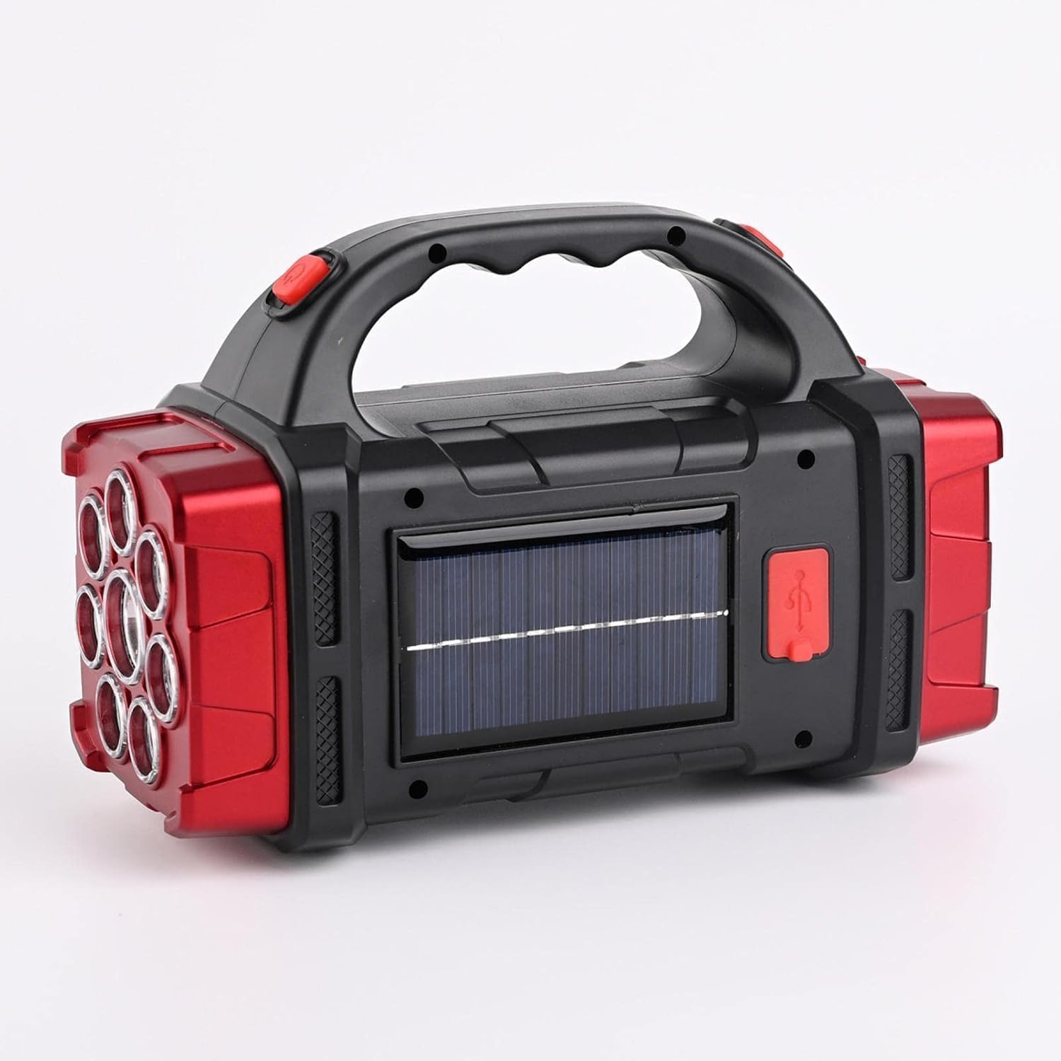 Solar & USB Rechargeable Torch Light 38W Handheld Flashlight-image-25