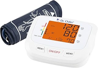 Dr. Odin OBP 101 Fully Automatic Digital Blood Pressure Monitor with Large Cuff BPM Monitor at Home BP Machine for Doctors (White, 1 Year Warranty)