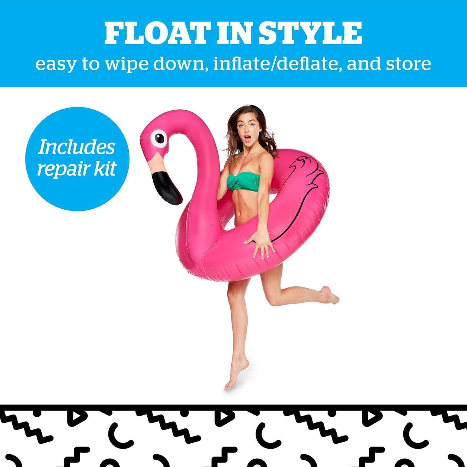 AASTIK SALES Flamingo Inflatable Pool Float Pool Floatie Swimming Pool Party Toys Ride-on Raft Lounge Swimming Pool Toys for Kids Adults Summer Blow Up Beach Float Mega Island Water Toys. 2