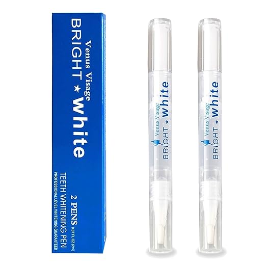 Venus Visage Award Winning Teeth Whitening Pen (2 Pens), 20+ Uses - Teeth whitening Gel Professionally formulated - Best Teeth whitening kit Teeth Whitener - Low Sensitivity (Mint)