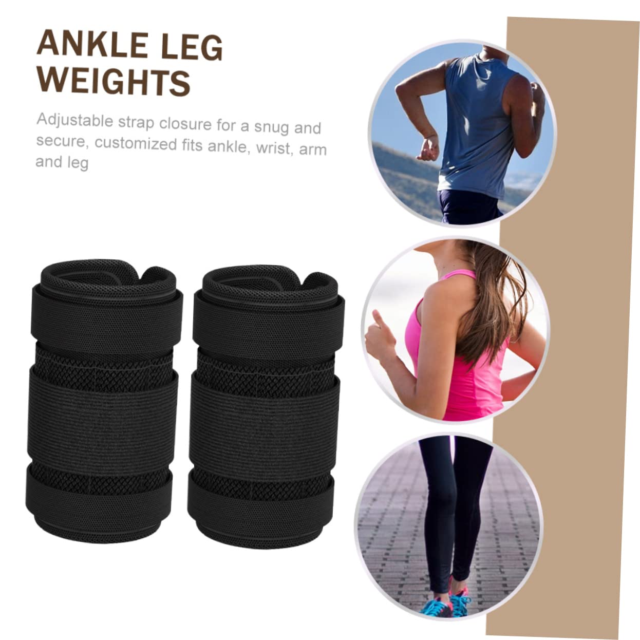 PartyKindom Pesi Caviglia Regolabili per Caviglia con Cuciture Rinforzate per Allenamento Gambe Resistenza per Jogging Camminata Cardio e