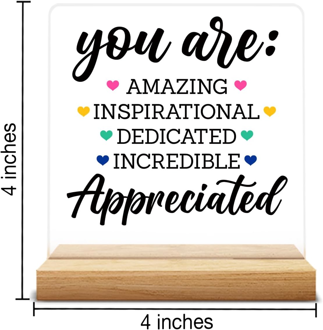 Appreciation Gifts for Men Women, Thank You Gifts for Mentor Leader Coach Boss Colleague, Acrylic Desk Sign Decor - Image 2