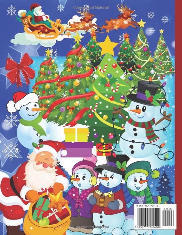 Easy Christmas Coloring Book for Kids: Coloring Activity Book for Toddlers,Preschoolers,Boys and Girls,Cute Christmas Coloring Pages,For Children Aged 2-8 image 3