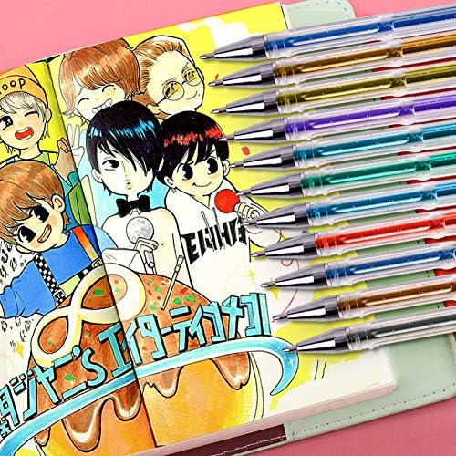 100 Colours Glitter Gel Pen Set Neon Glitter Colouring Pens Art Marker for Adult Coloring Books