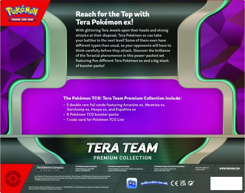 Amazon.com: Pokemon TCG: Tera Team Premium Collection : Toys