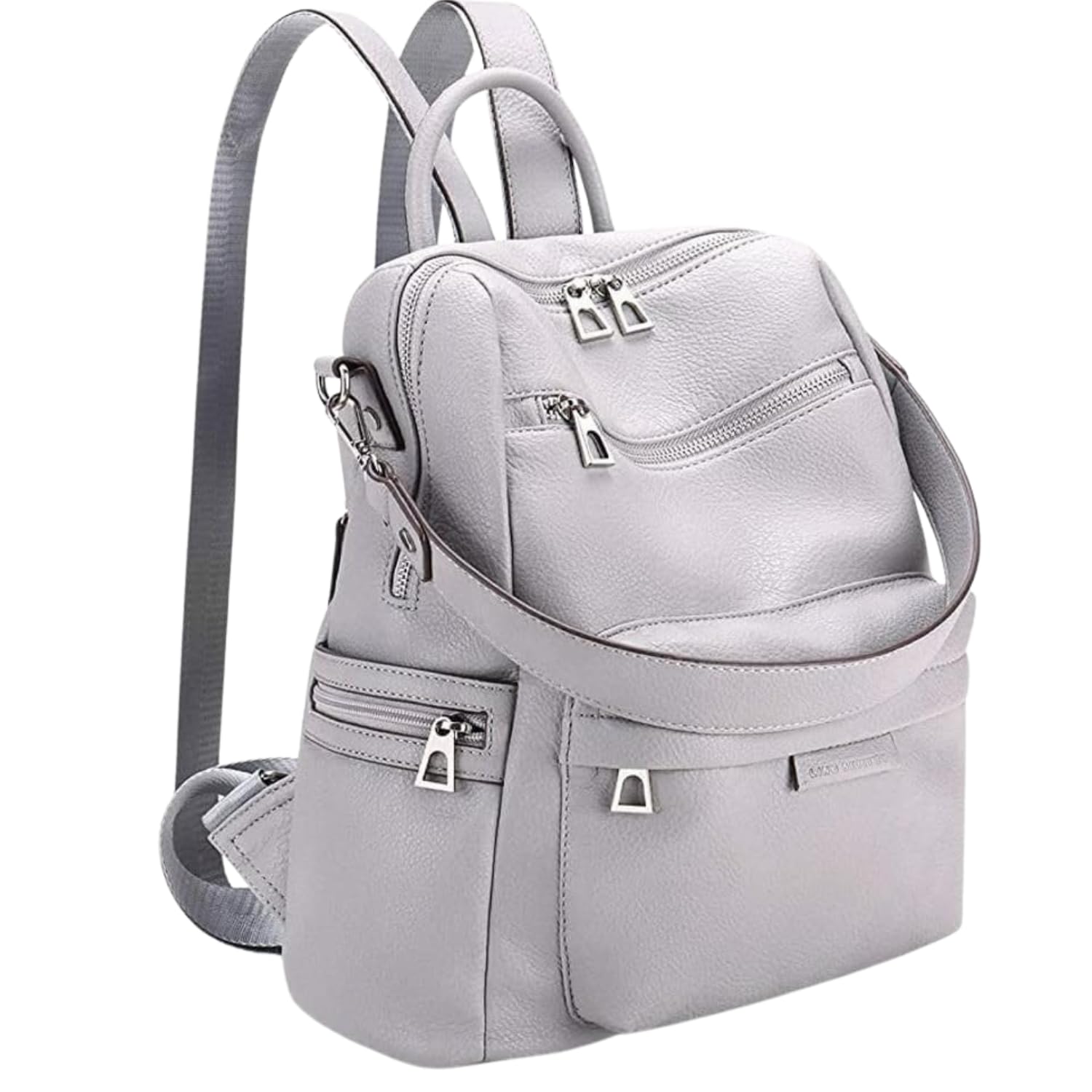 Stylish Women's Fashion Backpack Purses Multipurpose Design Handbags and Shoulder Bag (Buzz, Grey_001_BZ)-image-22