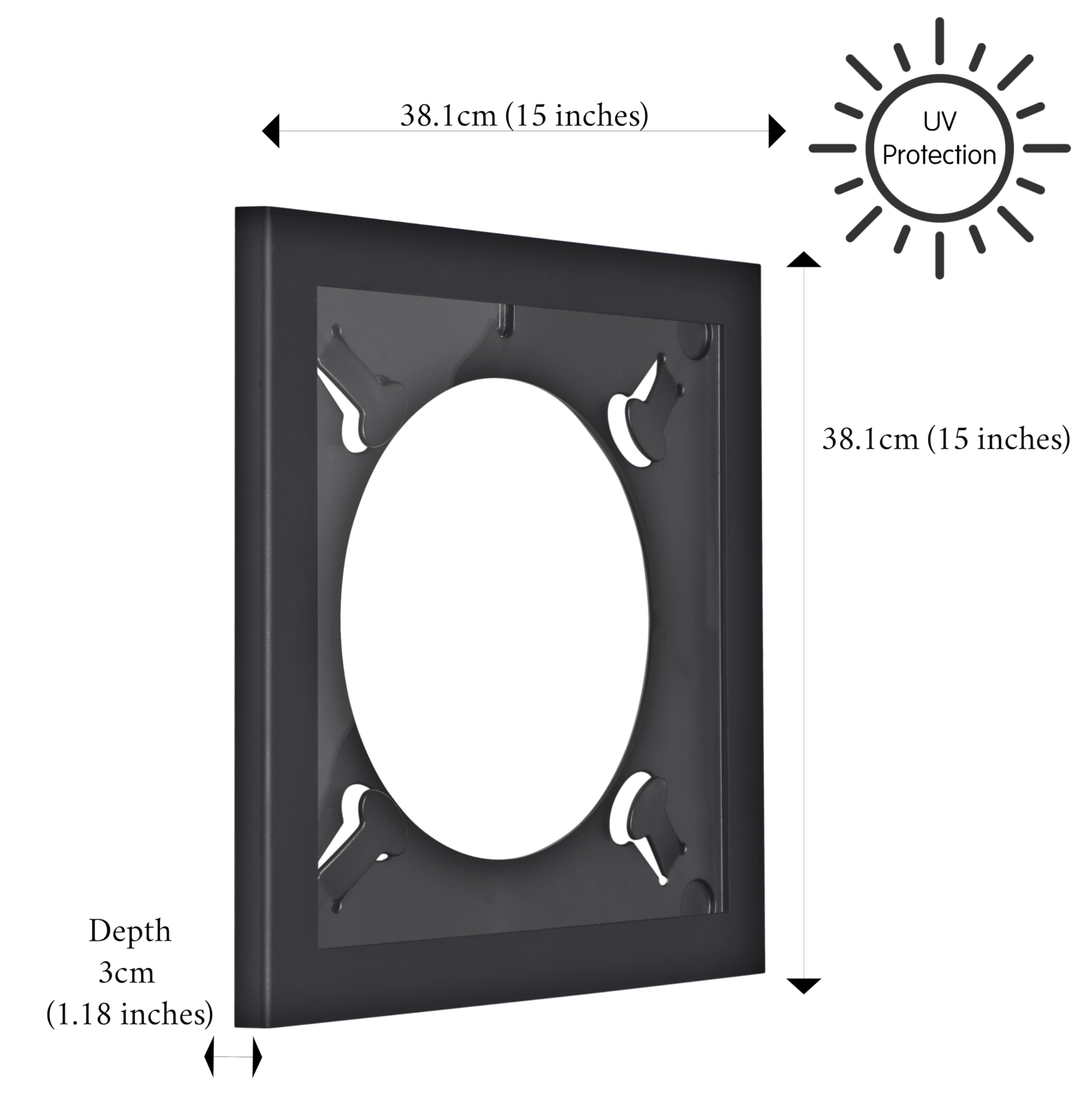 Cornice Art Vinyl flip & frame confezione tripla nera