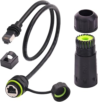 PENGLIN Starlink Mini/Gen3 Ethernet Adapter, Starlink Mini Cable Extension Adapter to Waterproof RJ45 Coupler for Starlink Dish & Router 9.8" Cable Length, 1 Pack