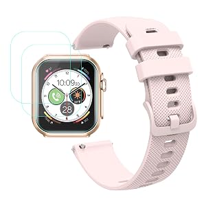 Futanwei G62 Smartwatch Accessories - Quick Release Watch Band with 3 Pack Screen Protector Not Tempered Glass Replacement