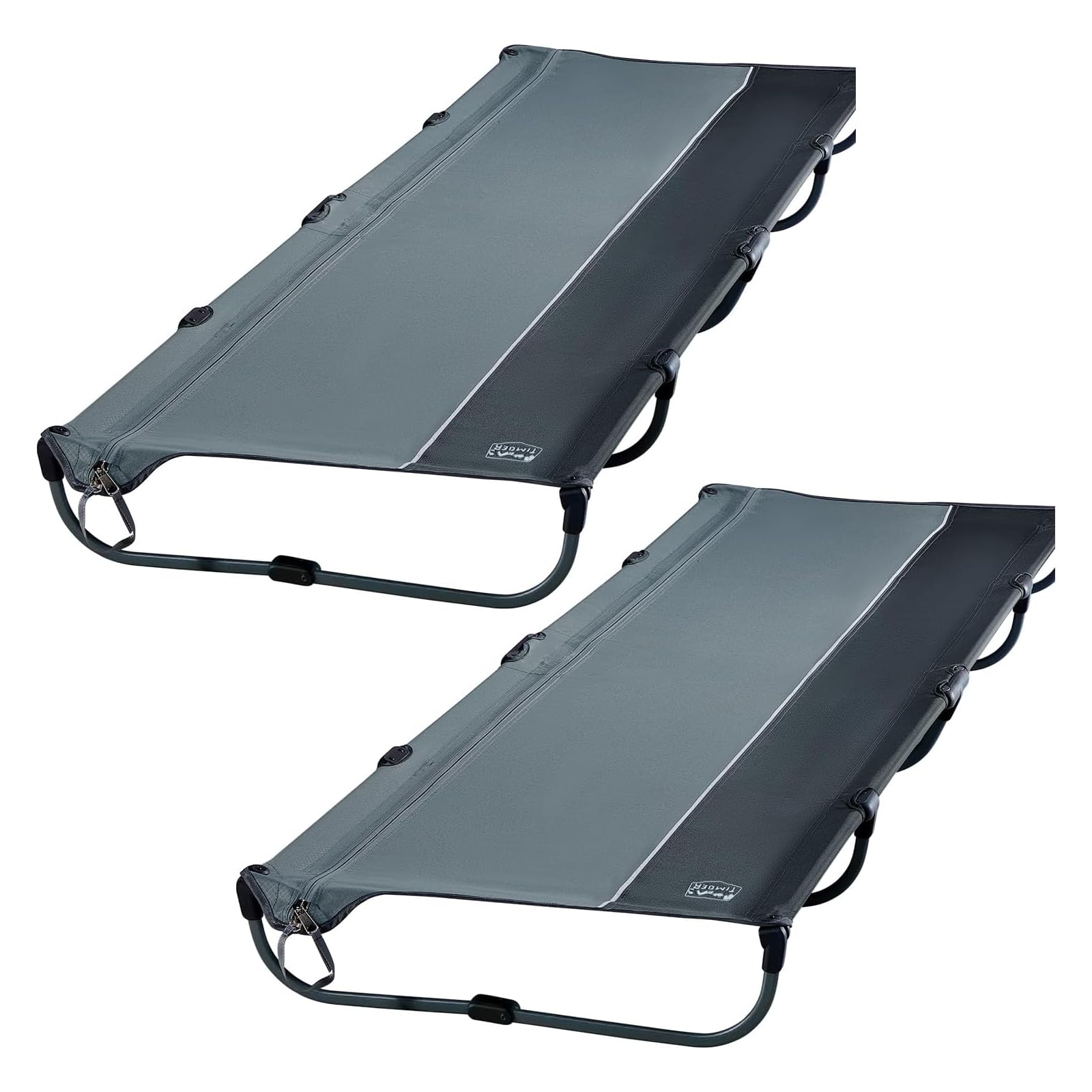 TIMBER RIDGE 20-Second Quick Set-Up Camping Cot, Lightweight Aluminum Folding Cot with Zipper Closure, Portable Carry Bag Included for Camping, Travel