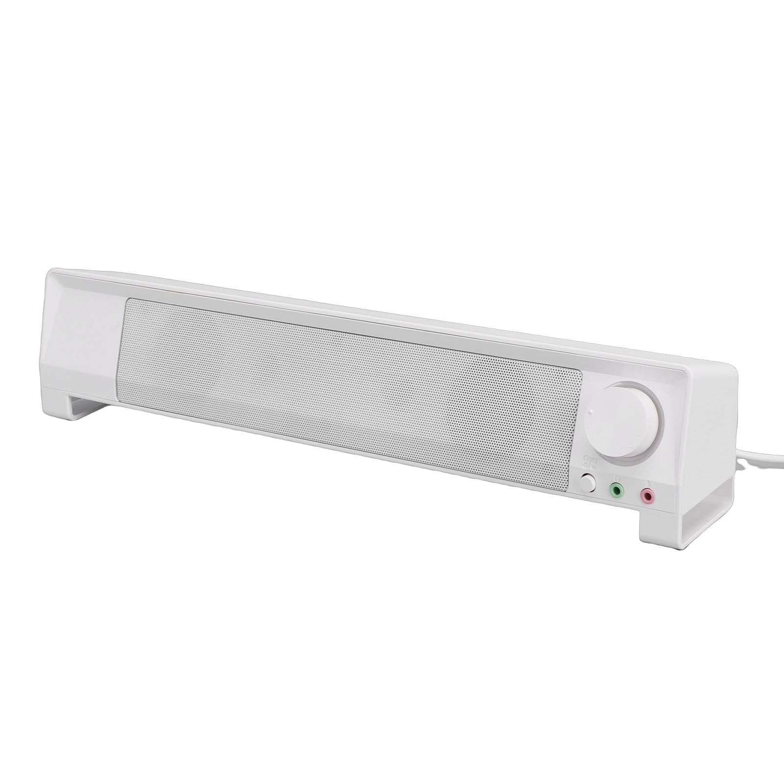 Altoparlante per Computer USB Suono 3D Compatto Ed Elegante per PC Desktop Altoparlante con Microfono, Adatto per Scrivania del Computer ABS Dimensioni 14,96 X 3,15 X 2,76 Pollici