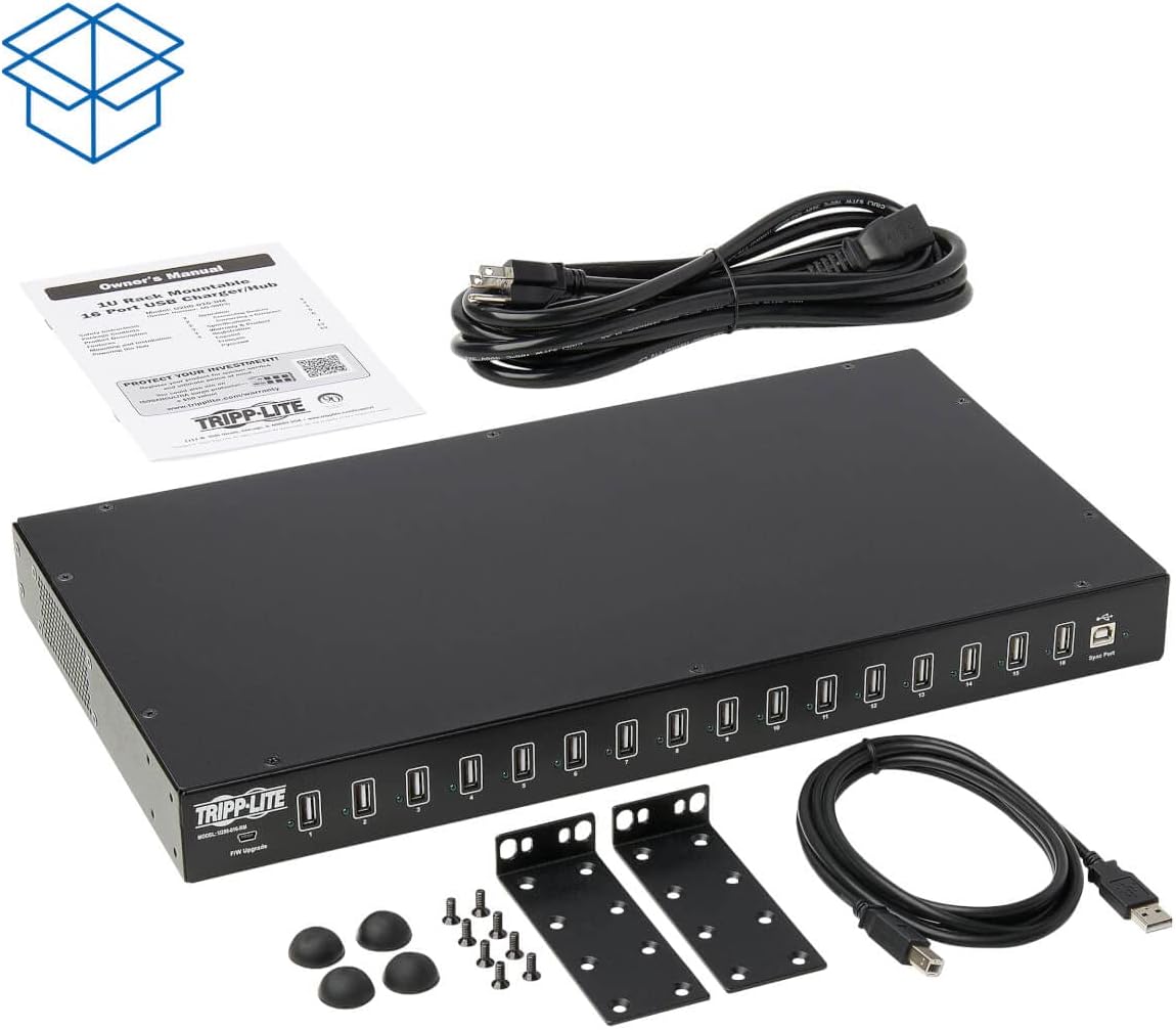 One-Day Sale: Up to 80% Off TRIPP LITE 16-Port USB Sync Charging Hub Station Tablet Smartphone iPad/iPhone Rackmount TAA (U280-016-RM), Black Buy 1 get 1 TRIPP LITE 16-Port USB Sync Charging Hub Station Tablet Smartphone iPad/iPhone Rackmount TAA (U280-016-RM), Black