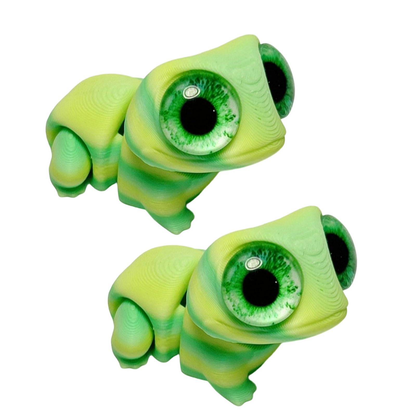 Big Eye Frogs Statue Movable Limb Printing Home Decoration Miniature Animal Home Decoration Frogs Sculpture