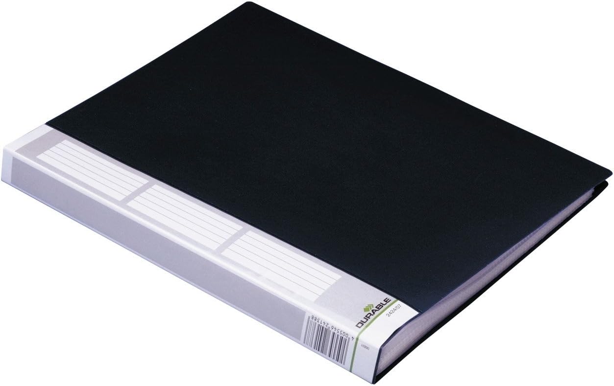 Durable 242201 Display Book Duralook for A4 with 20 Pockets Back Width: 17 mm Black