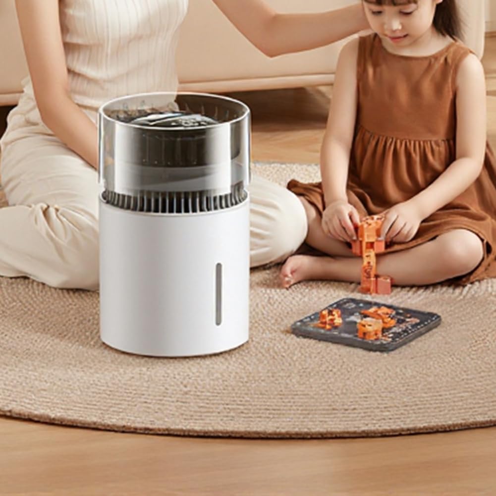 Umidificatore, serbatoio da 5 l, purificatore di grande capacità, negativo per ION, modalità sonno silenzioso, per camera da letto e ufficio (B bianco)