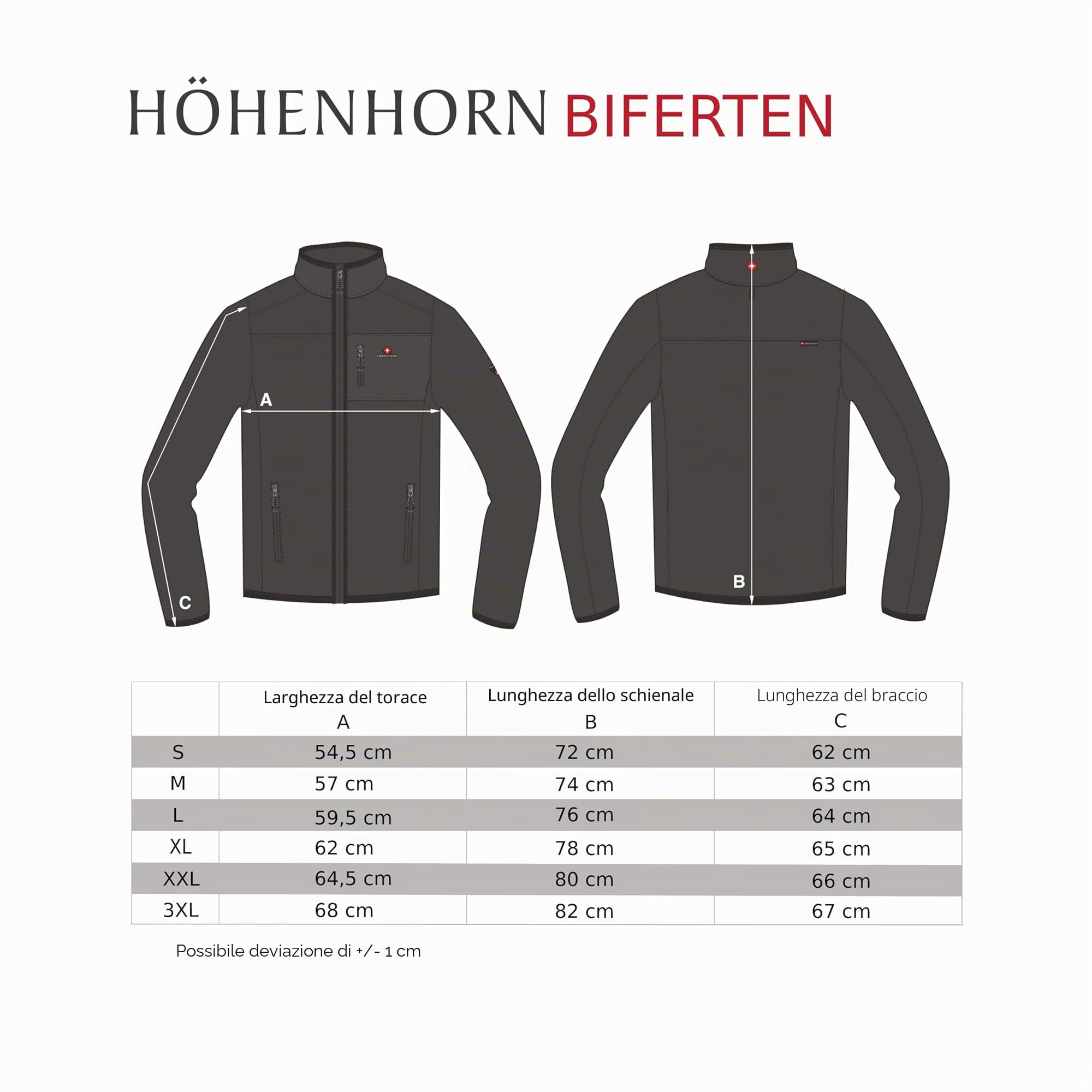 Höhenhorn Biferten - Giacca in pile militare da uomo, antivento, con cappuccio