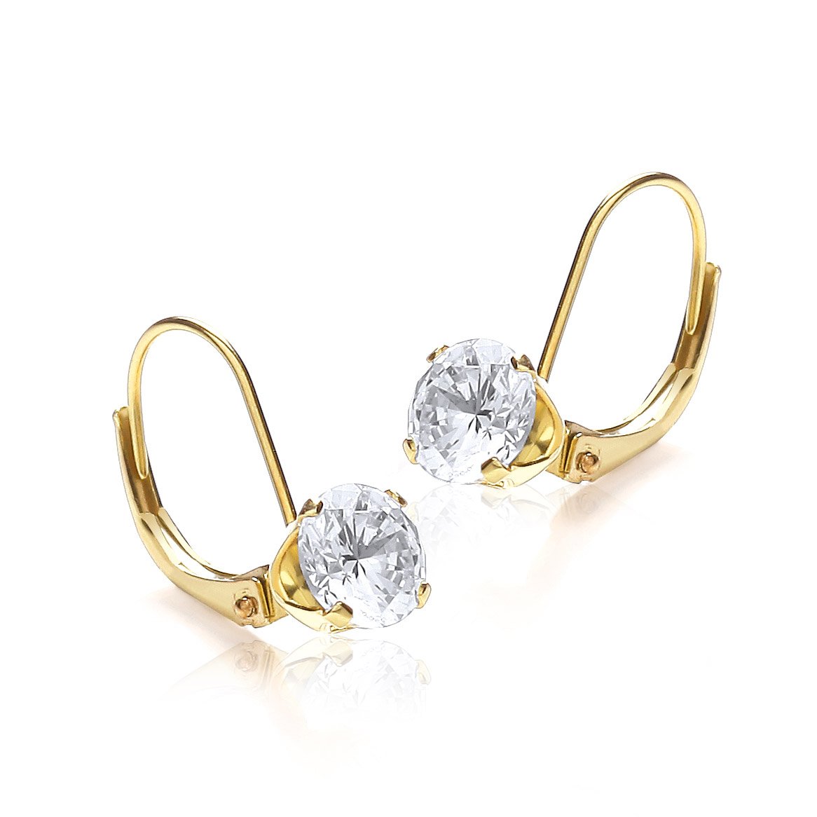 CARISSIMA Gold Pendientes de mujer con oro amarillo de 9 quilates (375/1000), circonita