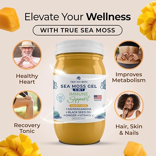 Miniatura 2 de TrueSeaMoss Wildcrafted - Gel de musgo marino irlandés  Nutritiva masa marina cruda rica en minerales, proteínas y vitaminas  Suplemento de salud,