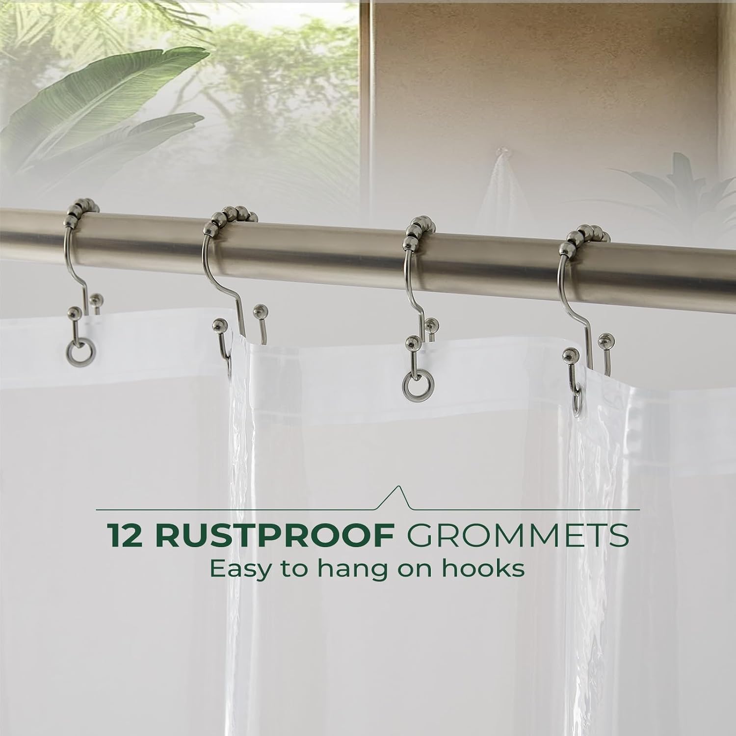 HARBOREST Shower Curtain Liner with Suction Cups, Heavy Clear, 72 x 84 image 3