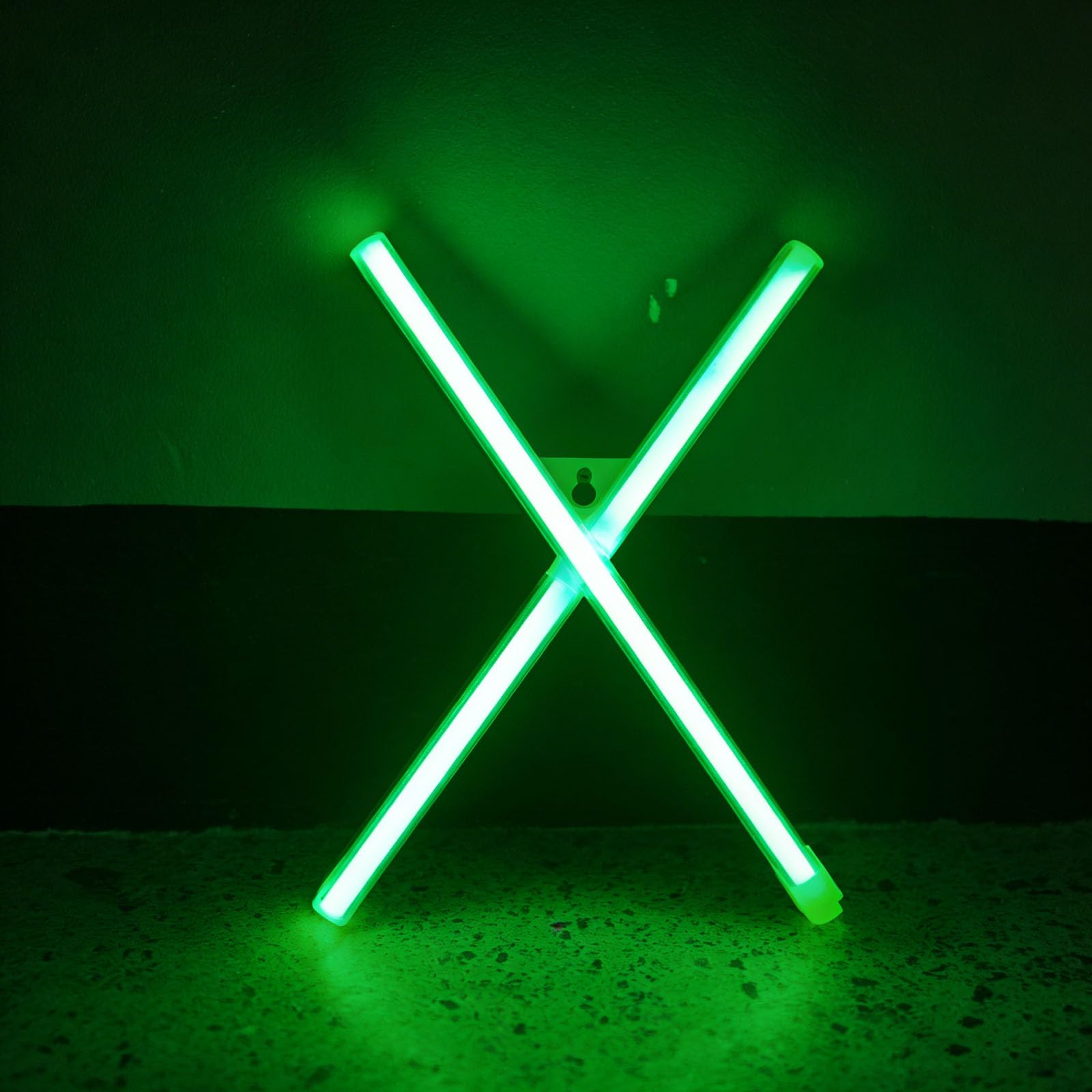 shulovehua Green Neon Letter Sign - Battery/USB Powered LED Alphabet Neon Art Lights for Wedding, Birthday, Christmas, Home Bar (X) — image 1