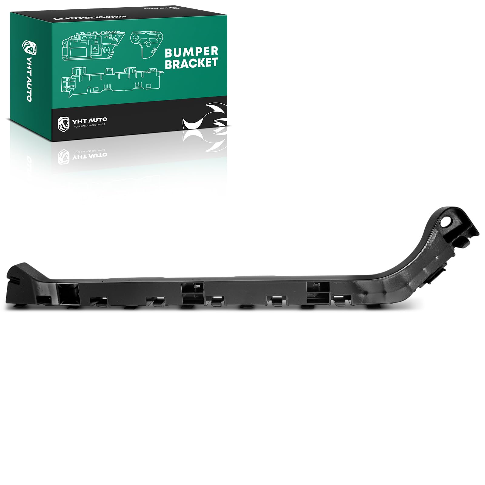 YHTAUTO Rear Right Passenger Outer Side Bumper Bracket Compatible with Honda Civic 2016-2021 Sedan