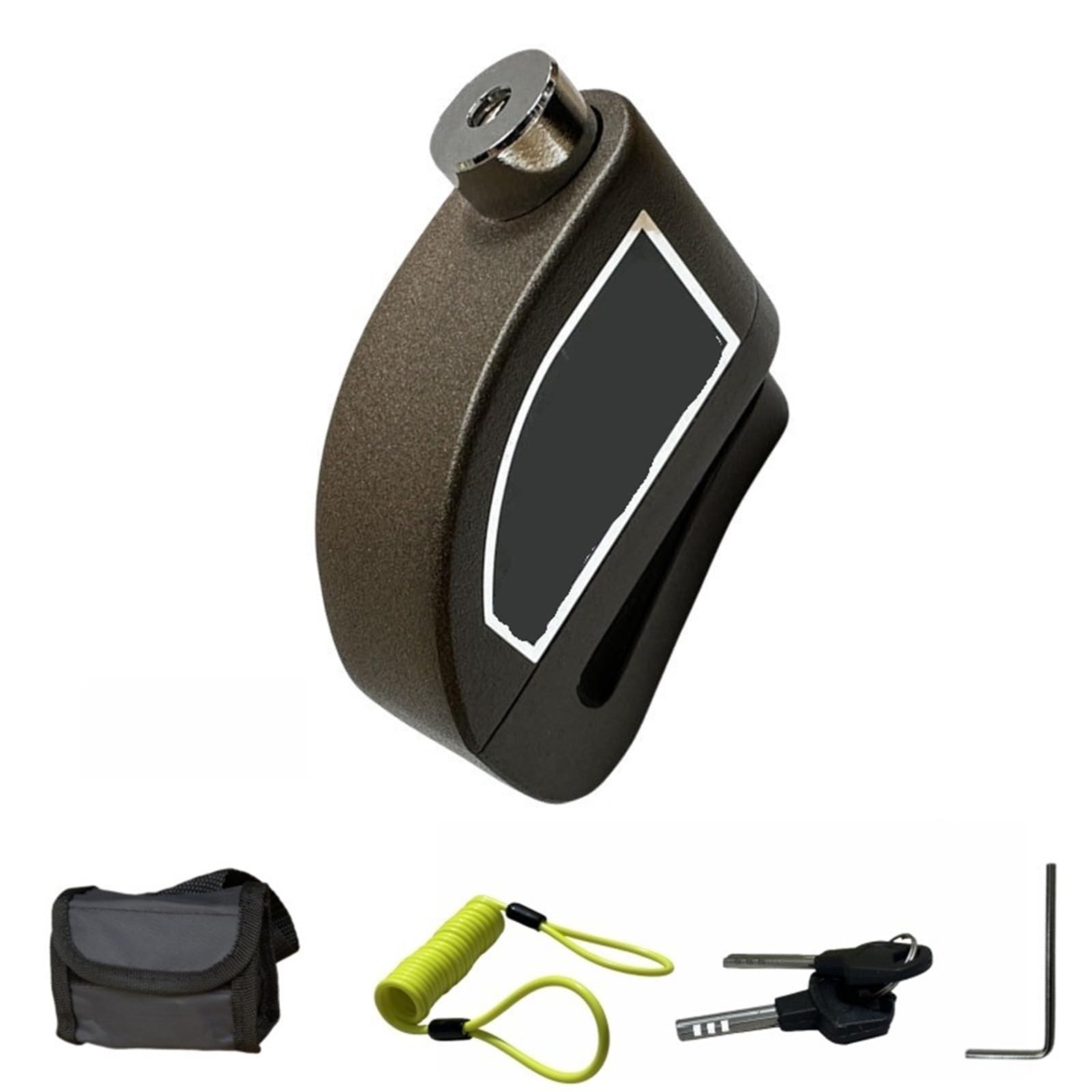 Motorcycle Handlebar Lock Motorcycle Disc Alarm Lock Safety Anti-Theft Aluminum Alloy Motorbike Lock Security(A R)