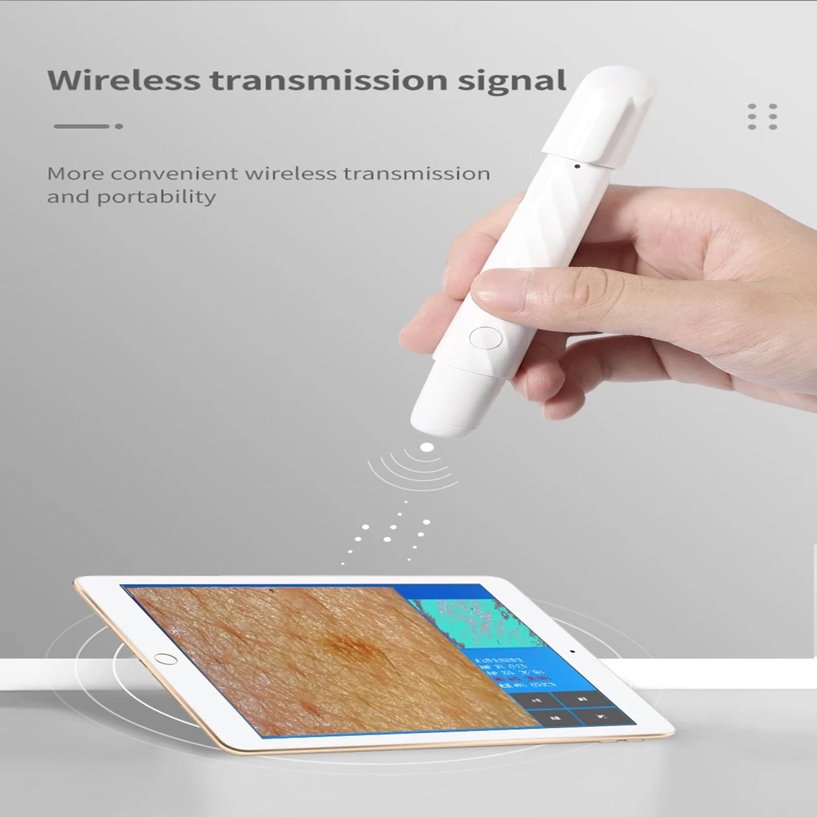 Jootoo Dermatoscope portatif, Machine d'analyse de la Peau, Machine de Diagnostic du Cuir chevelu USB, détecteur de Cuir chevelu Portable Haute définition 800X, testeur de Peau