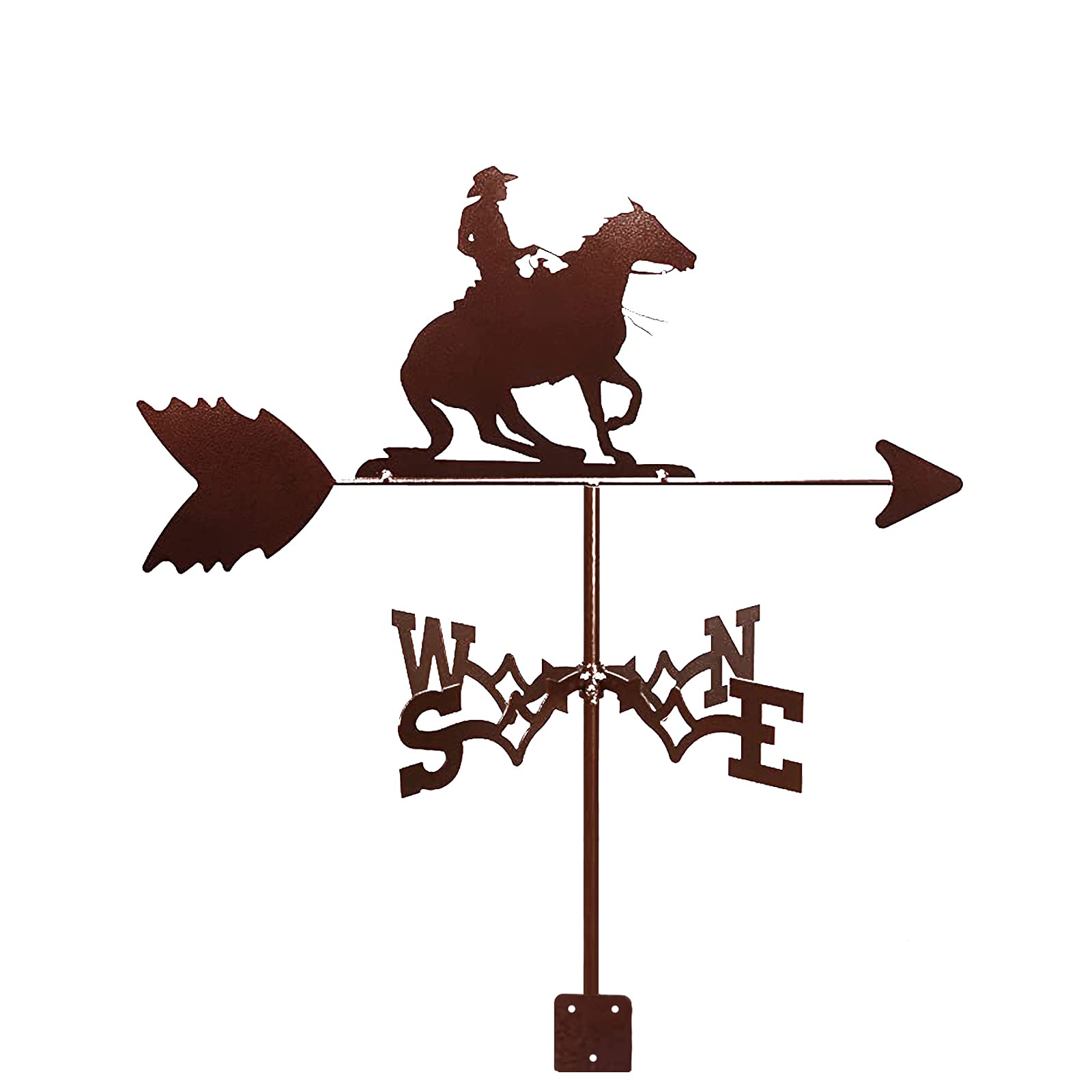 Girouette cow-boy en acier inoxydable : décor extérieur durable