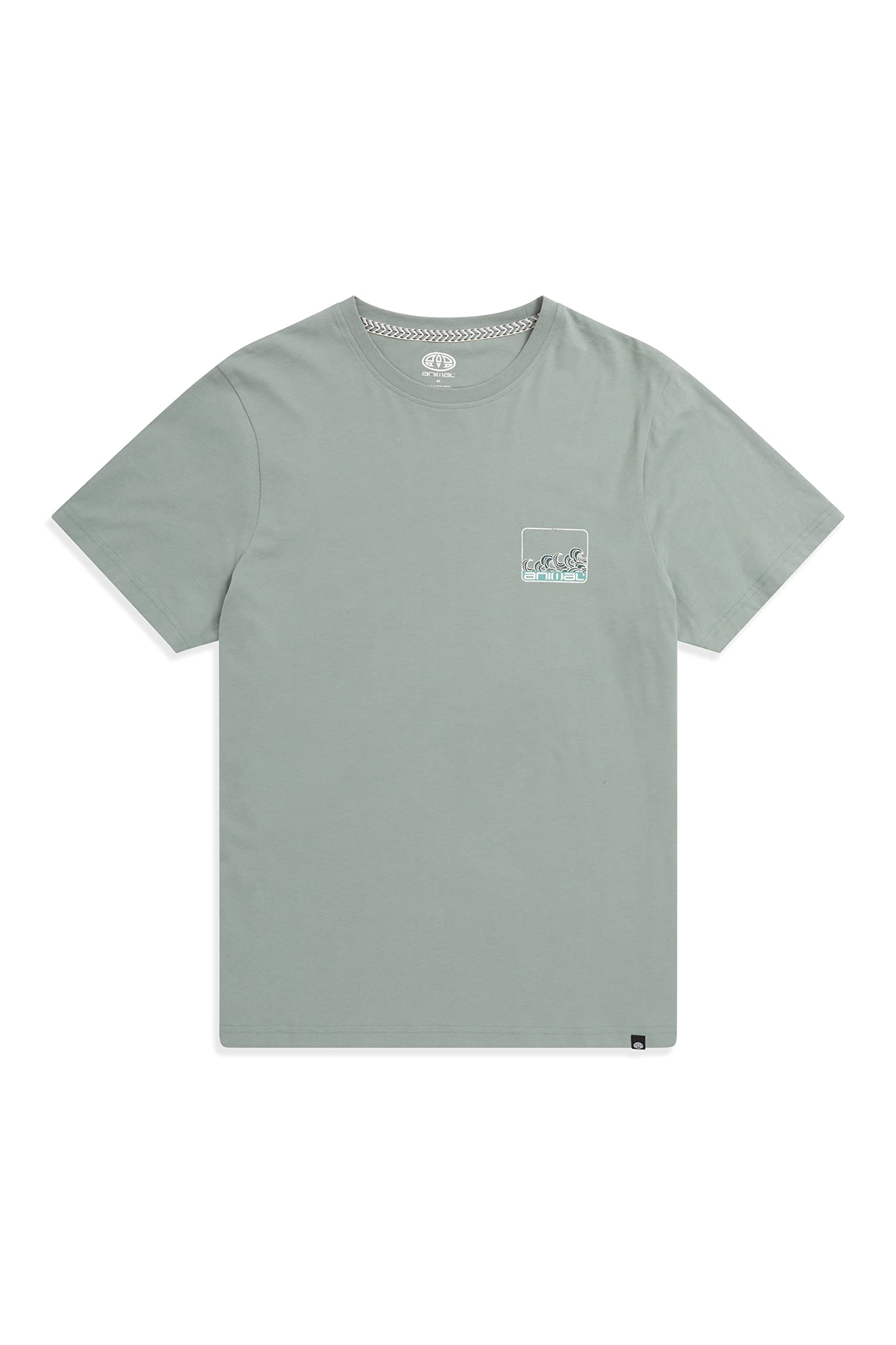 Animal Jacob Mens Cotton T-Shirt - Lightweight & Comfortable Tee in Soft Fabric, Relaxed fit - for Spring Summer, Beach, Holiday & Travel Pale Green 2XL